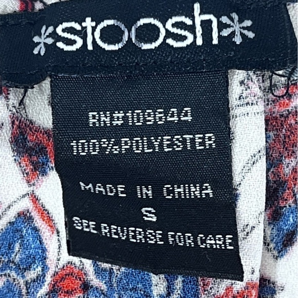 STOOSH Floral Cottagecore Blouse Peasant Boho Keyhole Tie Sz Small - Picture 3 of 10